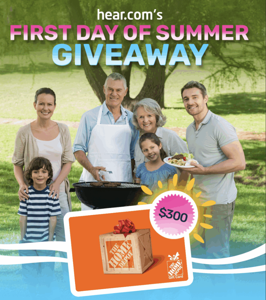 hear.com Home Depot Gift Card Giveaway Prize